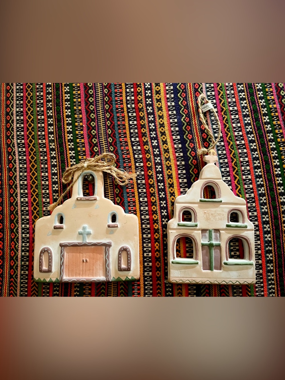 Vintage Midwest Cannon Falls Southwest Terracotta Adobe Mission Church Ornament